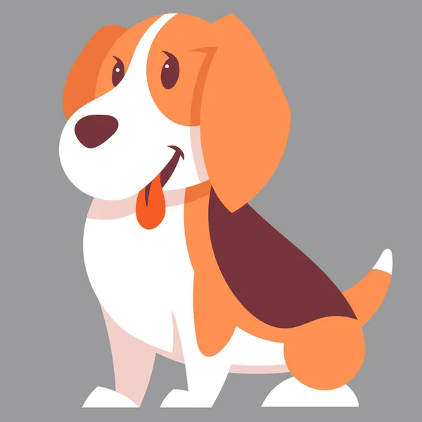 Chien beagle assis . — Image vectorielle