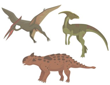 Farklı dinozorlar kümesi.