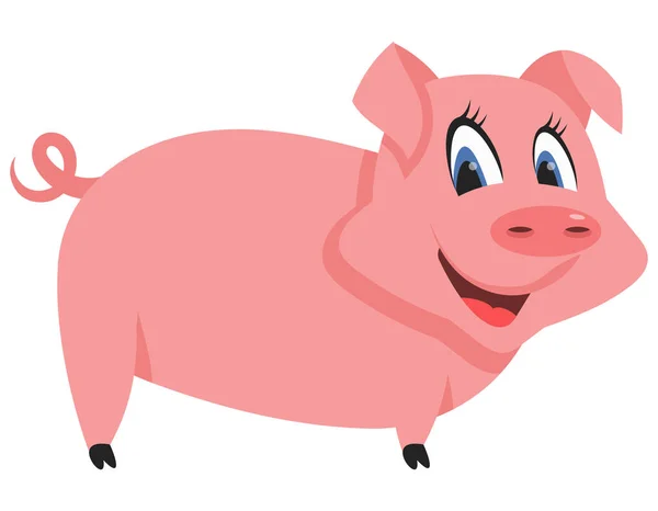 Porc mignon debout . — Image vectorielle