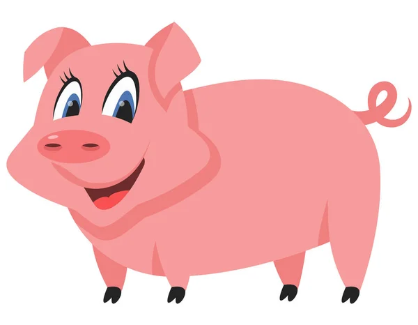 Porc mignon debout . — Image vectorielle