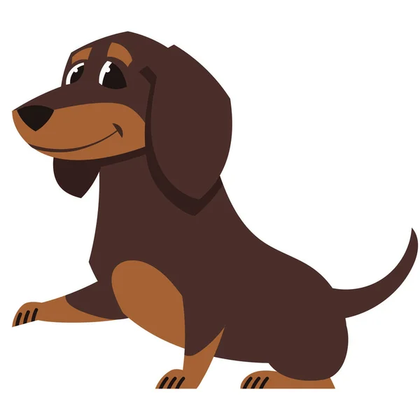 Dachshund chien donnant patte . — Image vectorielle