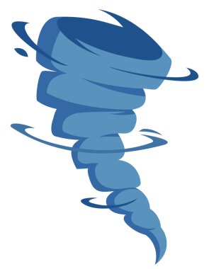 Çizgi film tarzında kasırga.