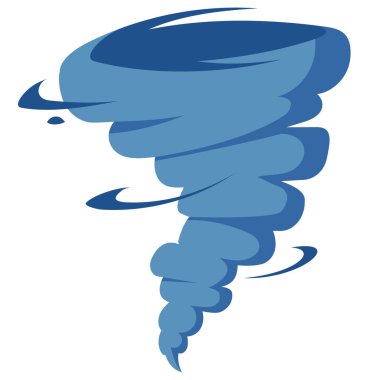 Tornado in cartoon style. clipart