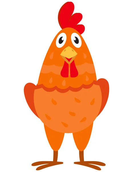 Cock front view. — Stock Vector
