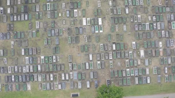 Vue Aérienne Sur Cour Tombe — Video