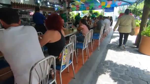 People Enjoying Street Food Mexico City — Stock Video