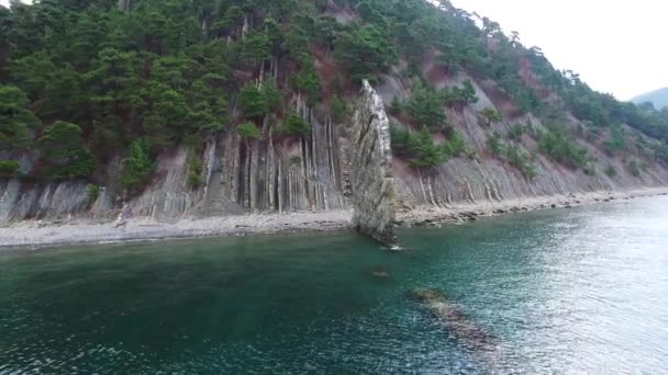 Rock Parus Shooting Drone Natural Monument Krasnodar Territory Located Black — Stock Video