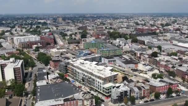 Disparando Desde Una Vista Panorámica Del Centro Filadelfia Belleza Urbana — Vídeo de stock