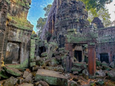 Siem Reap, Kamboçya, 29 Aralık 2019: Angkor Wat Tapınağı Turizmi
