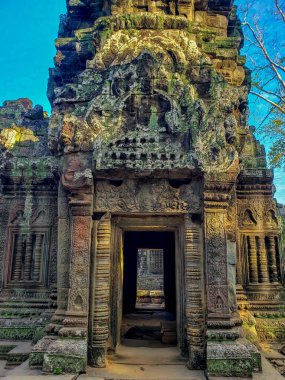 Siem Reap, Kamboçya, 29 Aralık 2019: Angkor Wat Tapınağı Turizmi