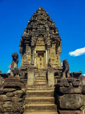 Siem Reap, Kamboçya, 31 Aralık 2019 Angkor Wat Bakong Tapınağı