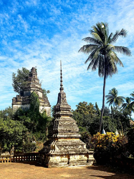 Battambang Cambodia January 2020 Temple Pagoda Palm — 图库照片