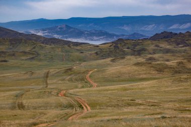 Olkhon adasındaki vadi, Baykal, Rusya