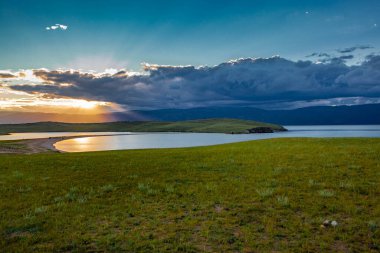 Baykal, Rusya 'nın güzel gün doğumu manzarası