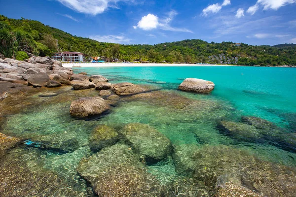 Mooie Tropische Lagune Met Stenen — Stockfoto