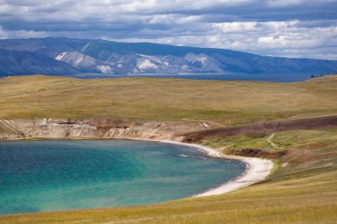 Olkhon adasının güzel manzarası, Baykal, Rusya