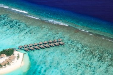 Maldivler 'in güzel hava manzarası