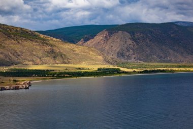 Olkhon adasının güzel manzarası, Baykal, Rusya