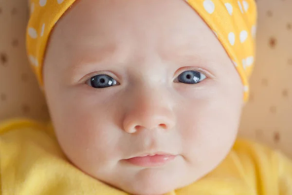 Sad Newborn Baby Girl — Stock Photo, Image