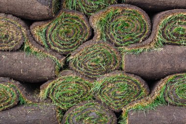 Çimenlik için çim yığını