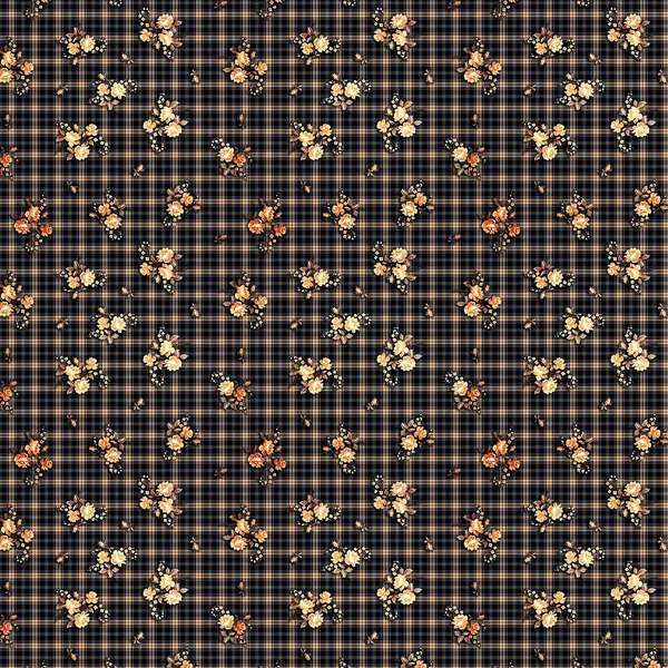 Geometrisches Nahtloses Blumenmuster — Stockfoto