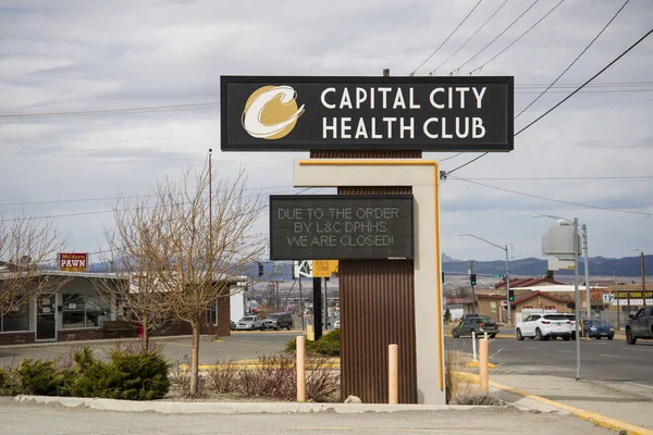Helena Montana Abril 2020 Capital City Health Club Gym Outdoor — Foto de Stock