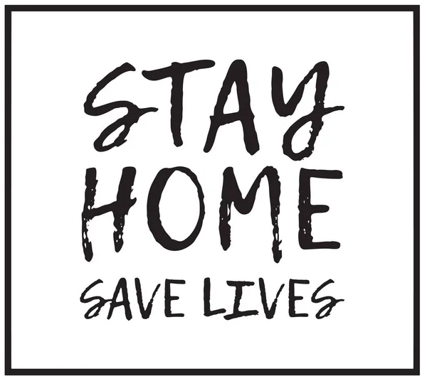 Stay Home Lives Diseño Gráfico Vectorial Negro Coronavirus Covid Recomendaciones — Vector de stock
