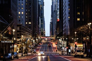 - Manhattan. New York / ABD - 26 Mart 2020: Covid-19 salgını sırasında New York 'un boş sokakları 42.