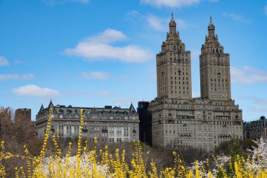 Manhattan 'daki Central Park' tan Eldorado binasının manzarası 