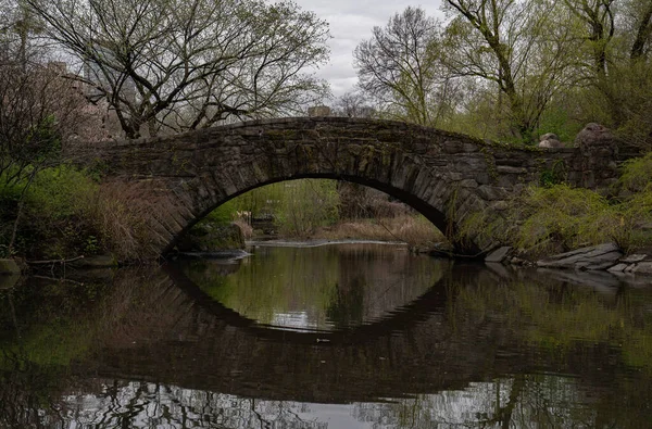 Nova Iorque Nova Iorque Eua Abril 2020 Bow Bridge View — Fotografia de Stock