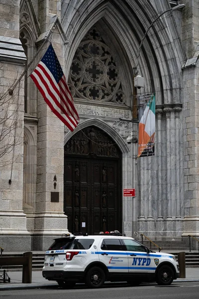 Ciudad Nueva York Nueva York Estados Unidos Marzo 2020 Policía —  Fotos de Stock