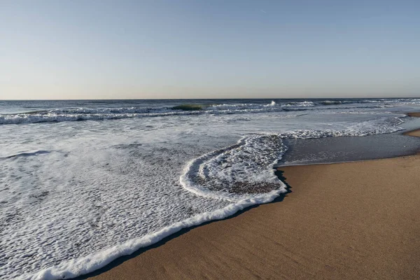 Malerischer Blick Auf Sand Und Wellen Des Atlantiks Montauk Auf — Stockfoto