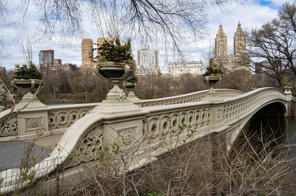 Nova Iorque Nova Iorque Eua Abril 2020 Bow Bridge View — Fotografia de Stock