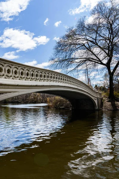 Bow Bridge Eldorado Building View Central Park New York City — Stock Photo, Image