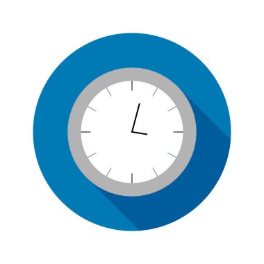 Düz Saat Çemberi Simgesi. Zaman Nesnesinin Vektör İllüstrasyonu.