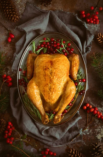 Christmas food, top view — Stock Photo, Image