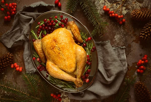 Comida de Navidad, vista superior — Foto de Stock