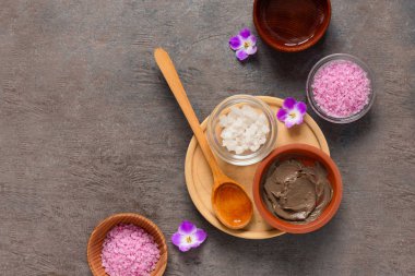 Spa arka plan, üstten görünüm