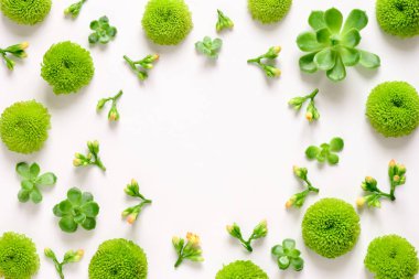 Çiçek arka plan, üstten görünüm