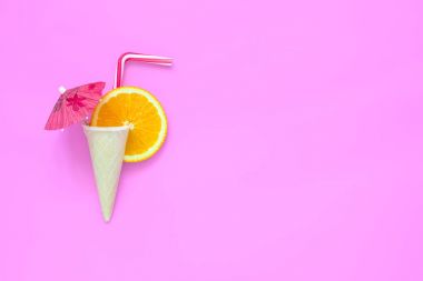 Turuncu limonata yaratıcı yaz konsepti
