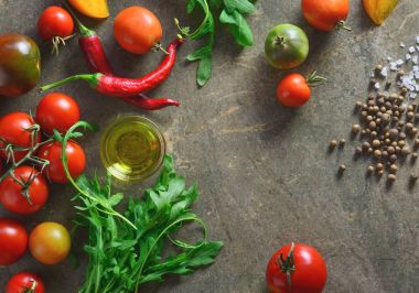 Salata malzemeleri arka plan