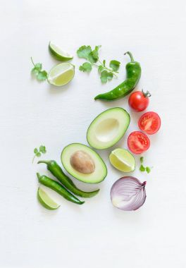 Guacamole maddeler arka plan