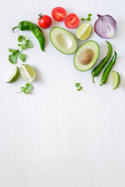 Guacamole maddeler arka plan