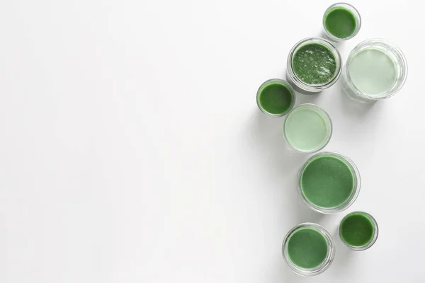 Conceito de smoothies verdes Detox — Fotografia de Stock