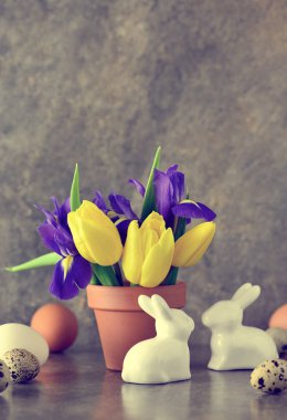 Paskalya ev dekorasyonu kavramı