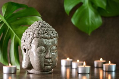 Meditasyon ve sağlıklı spa tedavi kavramı