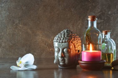 Spa tedavi konsepti ile bir metin için bir yer