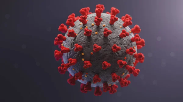 Illustration Nya Coronavirus Covid Mikroskop Återgivning — Stockfoto