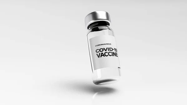 Flaska Med Vaccin Mot Covid Coronavirus Illustration — Stockfoto