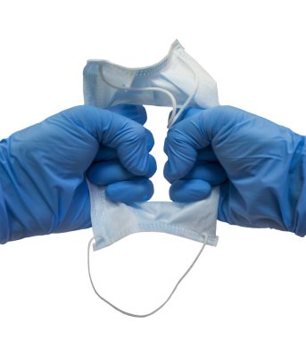 COVID-19 koronavirüsü salgının maskesini yırtmayı bırak.